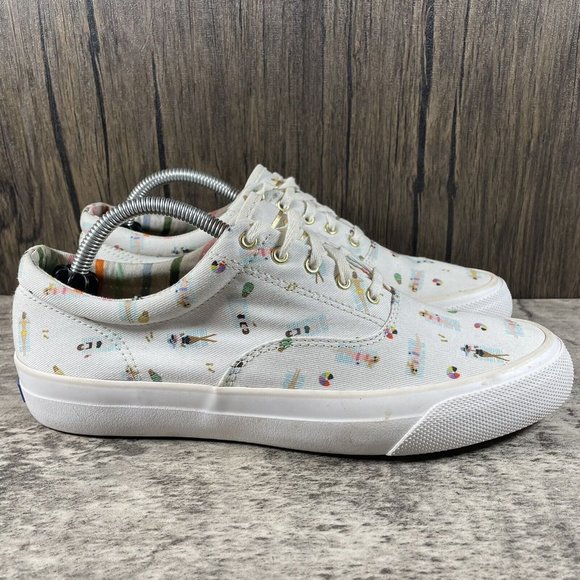 KEDS X Rifle Paper Co Size 7.5 Sun Girls Beach Anchor Low Top Sneakers Shoes - Picture 3 of 9